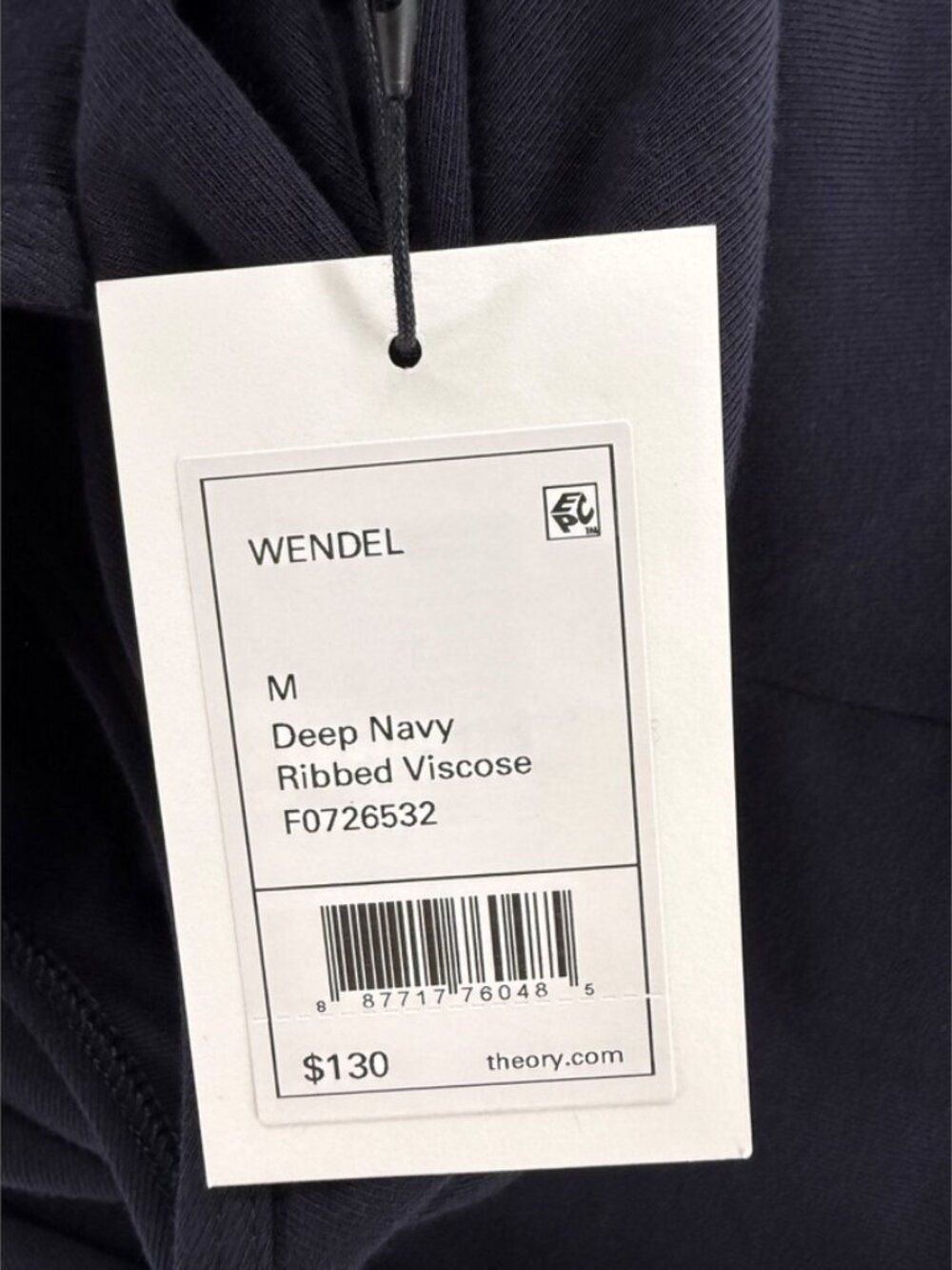 Theory Wendel Sleeveless Turtleneck Top in Deep Navy NEW M - Picture 8 of 14